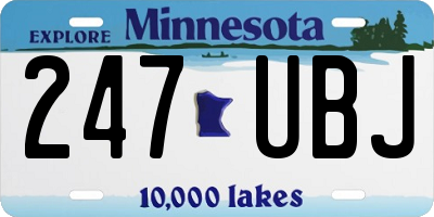 MN license plate 247UBJ