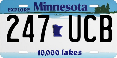 MN license plate 247UCB