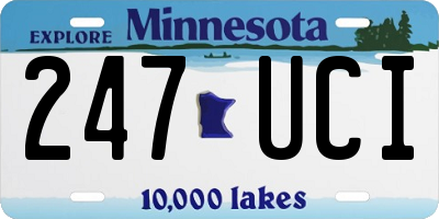MN license plate 247UCI