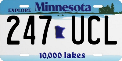 MN license plate 247UCL