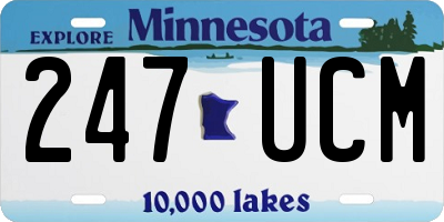 MN license plate 247UCM