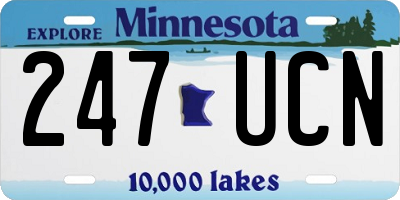 MN license plate 247UCN