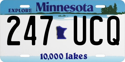 MN license plate 247UCQ
