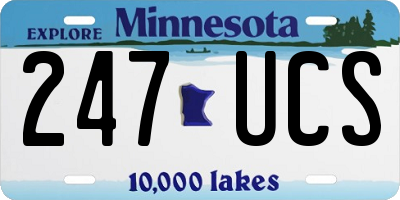 MN license plate 247UCS