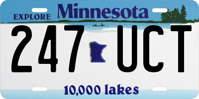 MN license plate 247UCT