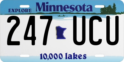 MN license plate 247UCU