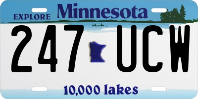 MN license plate 247UCW