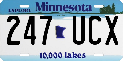 MN license plate 247UCX