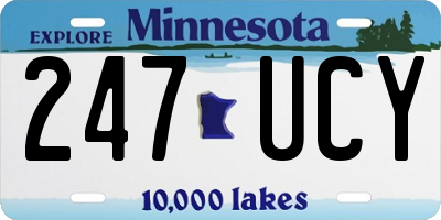 MN license plate 247UCY