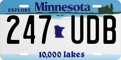 MN license plate 247UDB