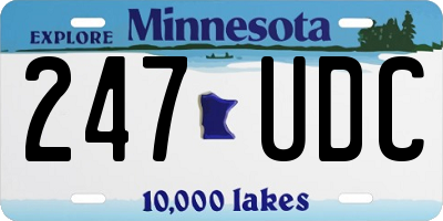 MN license plate 247UDC