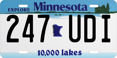 MN license plate 247UDI