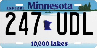 MN license plate 247UDL
