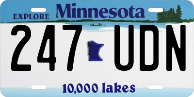 MN license plate 247UDN