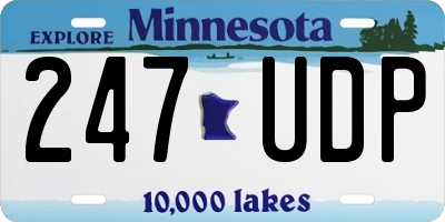 MN license plate 247UDP
