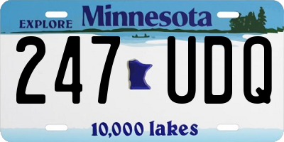 MN license plate 247UDQ