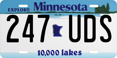 MN license plate 247UDS