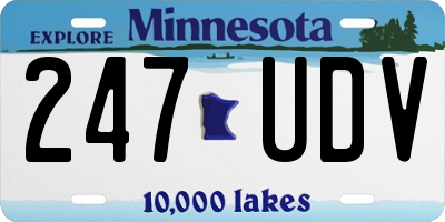 MN license plate 247UDV