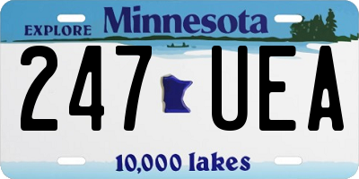 MN license plate 247UEA