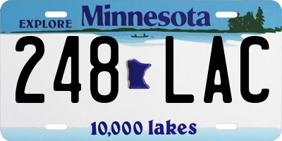 MN license plate 248LAC