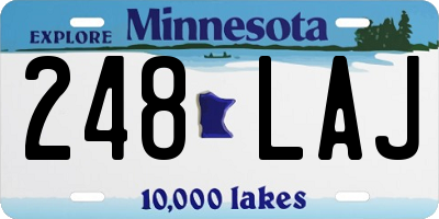 MN license plate 248LAJ