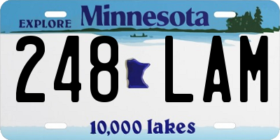 MN license plate 248LAM