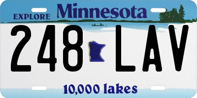 MN license plate 248LAV