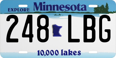 MN license plate 248LBG