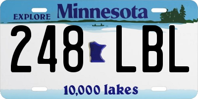 MN license plate 248LBL