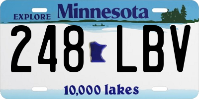 MN license plate 248LBV