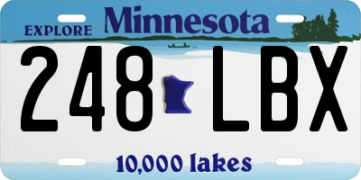 MN license plate 248LBX
