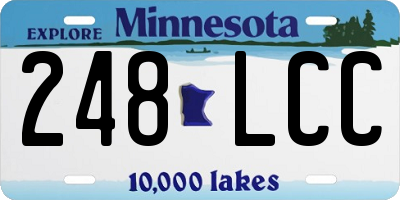 MN license plate 248LCC