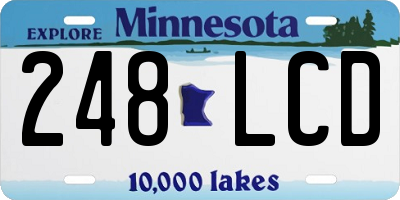 MN license plate 248LCD