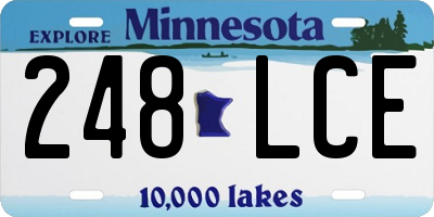 MN license plate 248LCE