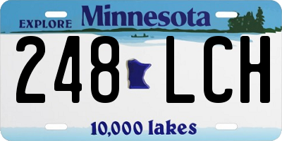 MN license plate 248LCH