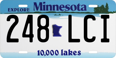 MN license plate 248LCI