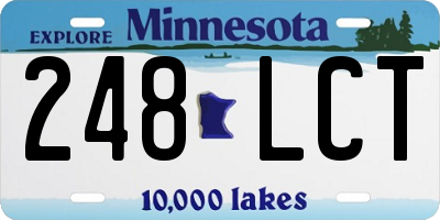 MN license plate 248LCT