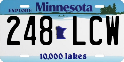 MN license plate 248LCW