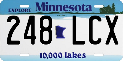 MN license plate 248LCX