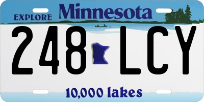 MN license plate 248LCY