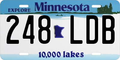 MN license plate 248LDB