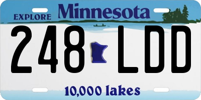 MN license plate 248LDD
