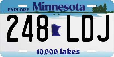 MN license plate 248LDJ