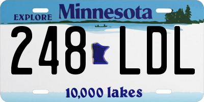 MN license plate 248LDL