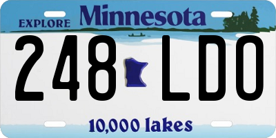 MN license plate 248LDO