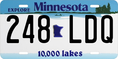 MN license plate 248LDQ