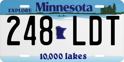 MN license plate 248LDT