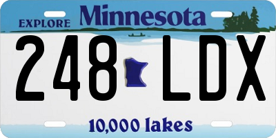 MN license plate 248LDX