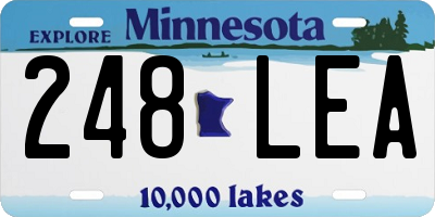 MN license plate 248LEA