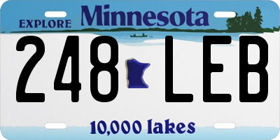 MN license plate 248LEB